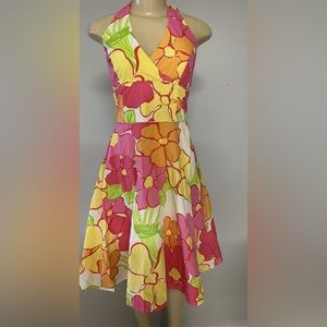 Lilly Pulitzer Pink and Yellow Floral Dress